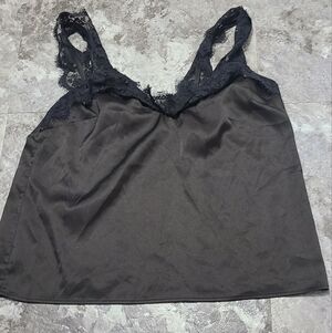 Akaiv Camisole Black Lace Tank Top Size Large